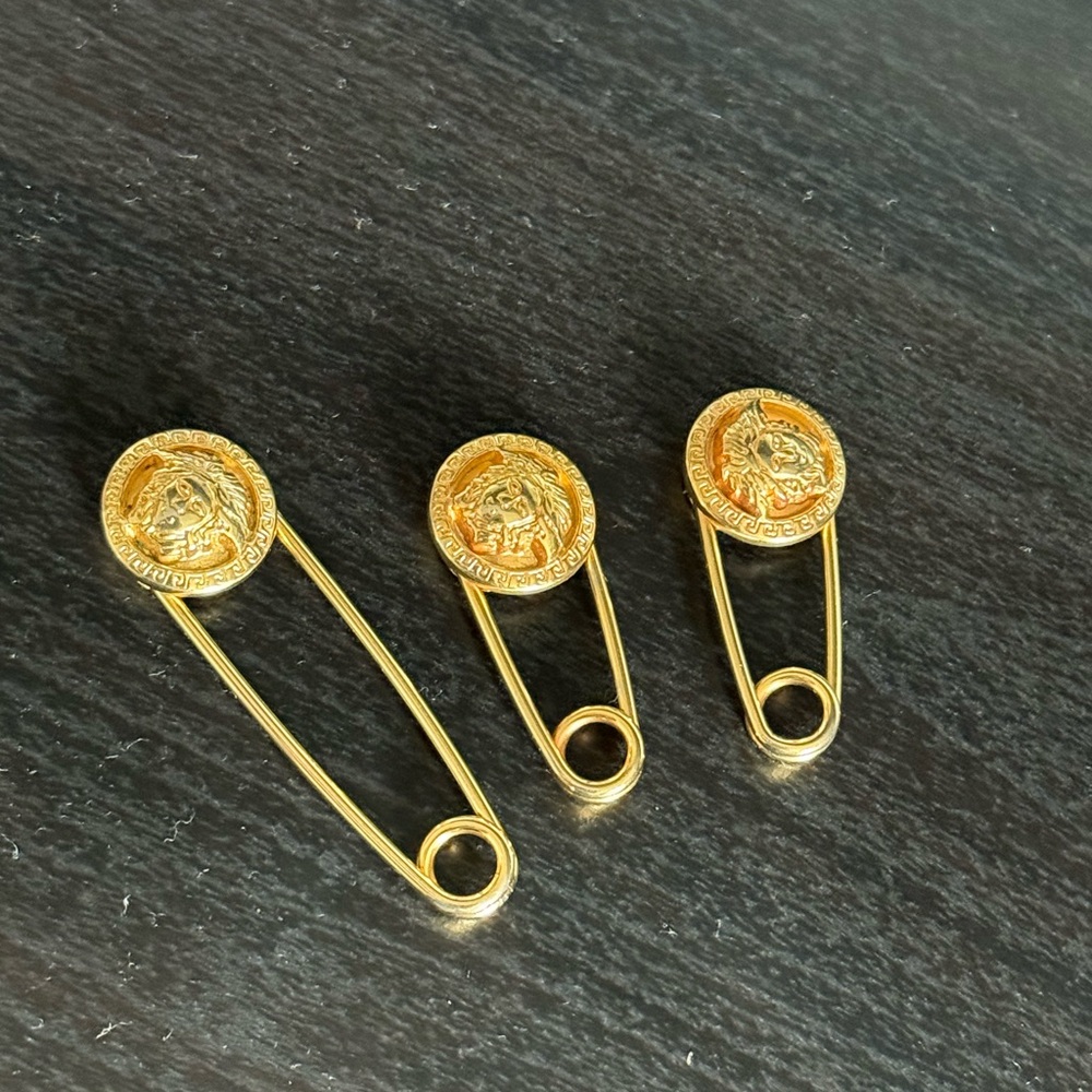 Versace Gold Safety Pin Set